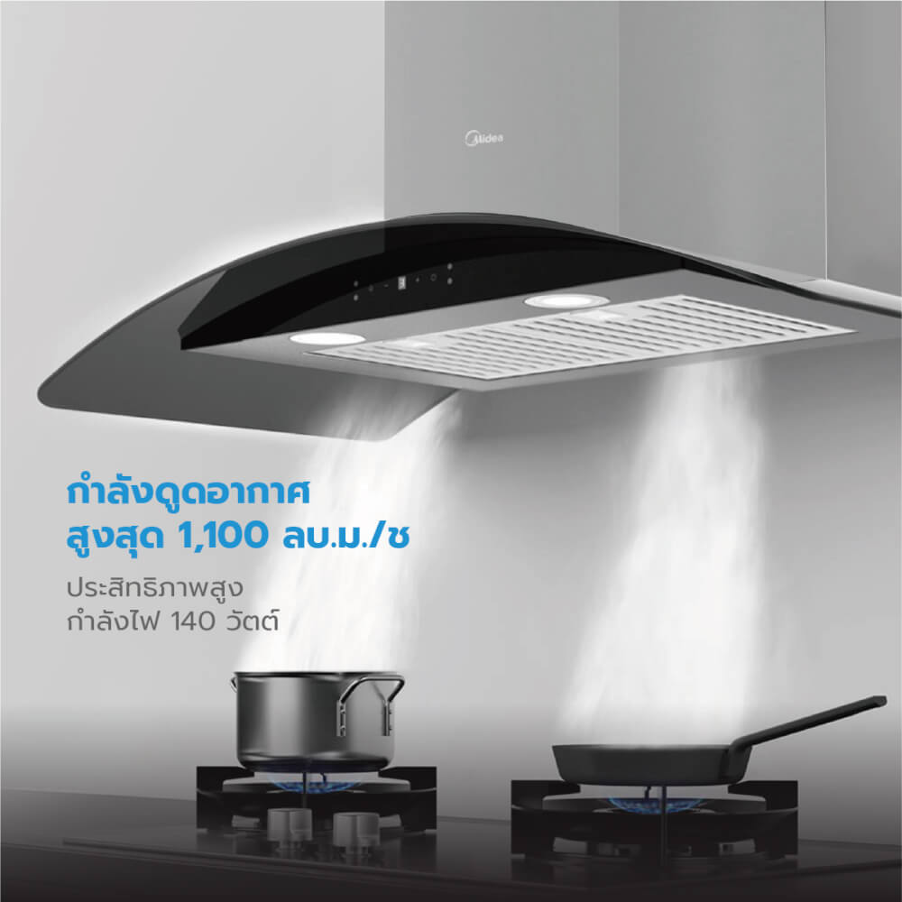 เครื่องดูดควันแบบติดผนัง MIDEA รุ่น 90V33 ขนาด 90 ซม._5
